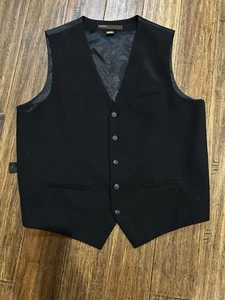 Perry Ellis Black Formal Buttoned Vest XXL - Picture 1 of 3