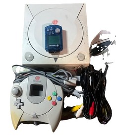 SEGA Dreamcast Console HKT-3020 - White + Controller + Memory Card TESTED  