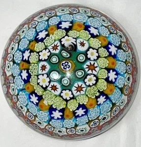 Antica Murrina Veneziana Art Glass Millefiori Paperweight, 2.25” - Picture 1 of 11