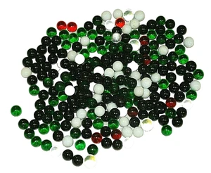 Lote Mixto a Granel 232 Canicas de Vidrio Tirador 1/2" Verde Blanco Colores Surtidos Años 70 - Imagen 1 de 14