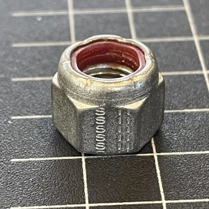 Stck. (100) Nylon Einsatz Sechskant Sicherungsmuttern verzinkt 3/8" - 24 - Bild 1 von 3