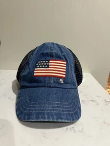 BNWT Polo Ralph Lauren Demin USA Flag Cap - Adjustable  - Picture 1 of 7