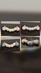 Mackenzie Childs Braided Twist Pastel Ceramic Hand Crafted Handle Pull -CHOICE - Picture 1 of 10