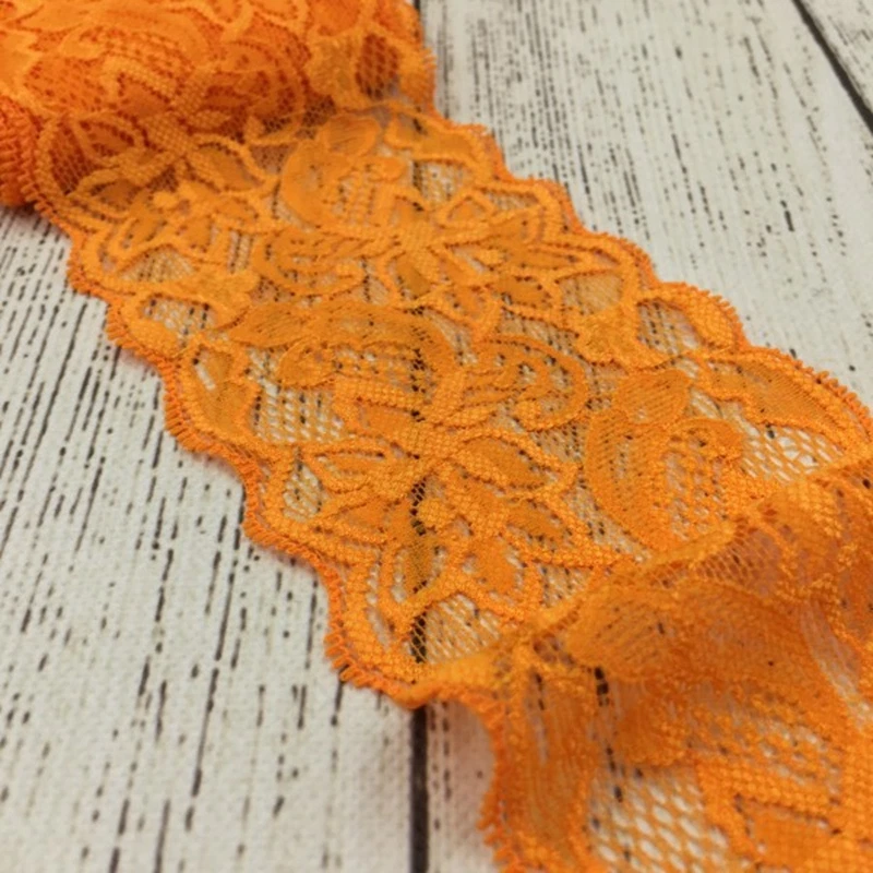 9.5Y 8CM Elastic Lace Trim Ribbon By the Yard Stretch Ribbon Headbands Clothing - Image 1 of 4