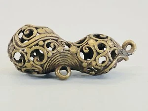 Y5415 NETSUKE Gourd old copper Japan antique kimono accessory traditional - Picture 1 of 12