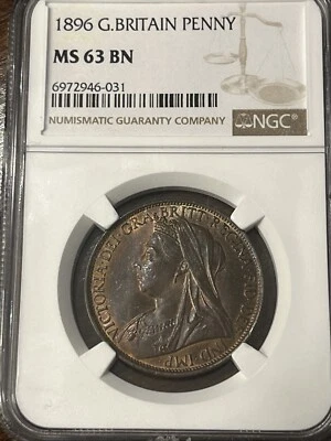 1896 Penny Great Britain MS 63 BN - Image 1 of 3