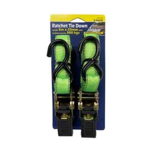 2PC Ratchet Tie Down Straps For Motorbike Motorcycles Motorcross 500 x 2.5 cm - Picture 1 of 2
