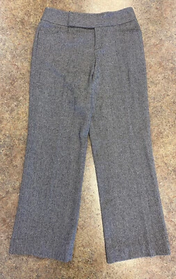 Pantalones de negocios acampanados talla 4 Nine West para mujer negros blancos espiga tiro alto Foto 1 de 4