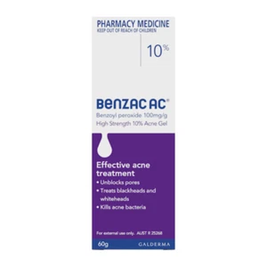 Benzac AC 10% High Strength Acne Gel Unblocks Pores Blackheads & Whiteheads 60g - Picture 1 of 1