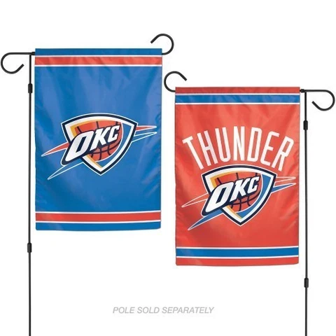 OKLAHOMA CITY THUNDER ~ 2-Sided Official NBA 12.5 x 18 Garden Flag Banner ~ New! Cover
