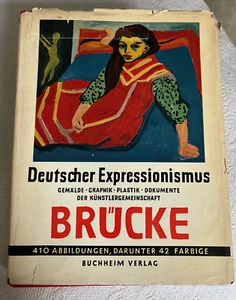 VINTAGE 1956 BRUCKE DEUTSCHER EXPRESSIONISMUS LARGE ART BOOK - Picture 1 of 14