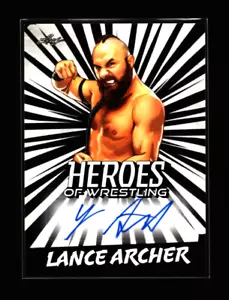2023 LEAF HEROES OF WRESTLING #BA-LA1 LANCE ARCHER AUTO WWE - Picture 1 of 2
