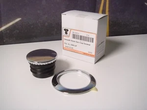 Harley XL Smooth Style Gas Cap Vented Chrome W/Trim Sportster V-Twin 38-5551 H5 - Picture 1 of 7