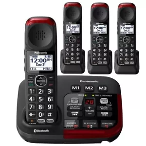 Panasonic Link2Cell KX-TGM430B Amplified Bluetooth Phone with (3) extra handsets - Picture 1 of 5