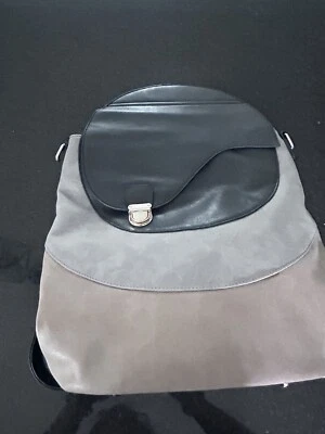 Pink Haley Vegan Leather & Suede Convertible Backpack Purse Satchel Gray Taupe - Image 1 of 4
