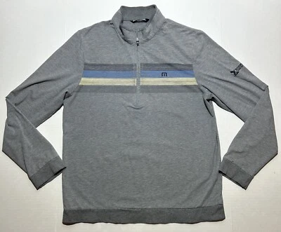 Travis Mathew Sweater Mens Size Medium Grey 1/4 Zip Pullover Golf Long Sleeve - Image 1 of 4