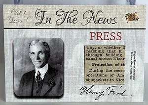 2018 The Bar Pieces Of The Past Antiquity Edition In TheNews #ITN-18 Henry Ford - Picture 1 of 2