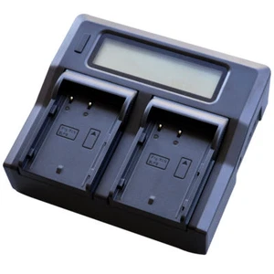 LCD Quick Dual Chanel Charger for Panasonic Lumix DMW BLF19 BTC10G GH3 GH4 GH5 - Picture 1 of 12
