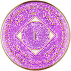 NA Medallion Glitter Lavender Coin (N11) (Yrs 1-45)