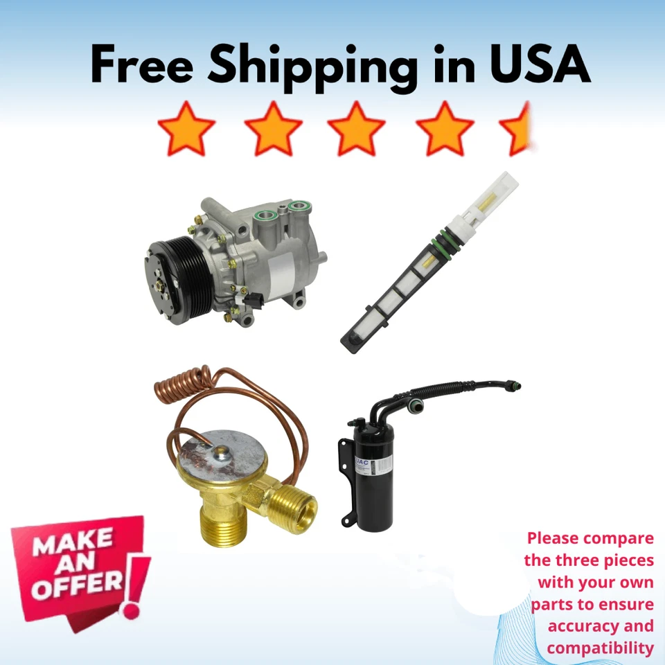 Kit Compresor A/C Fit Ford E-450 Super Duty 03,E-550 Econoline Super Duty 2002 Foto 1 de 4