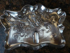 Victor Silver Co vassoio cenere/penna/porta matita piastra quadrupla #1544 - Foto 1 di 4