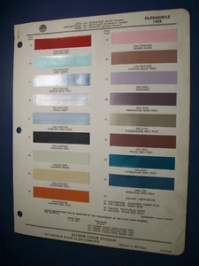 1958 Olds Oldsmobile automotive car Ditzler color paint chips set -used - Picture 1 of 1