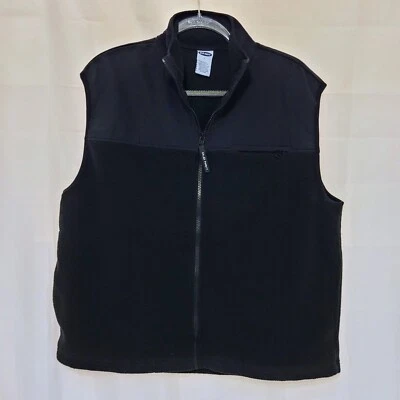 Chaleco tecnológico Old Navy Y2K negro cremallera completa para hombre bolsillos grandes Gorpcore nailon polar  Foto 1 de 4