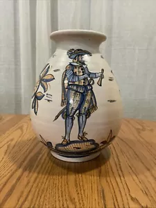 Vtg La Menora Talavera Hand-Painted Spanish Majolica Vase Signed 11” 5 Lbs - Picture 1 of 10