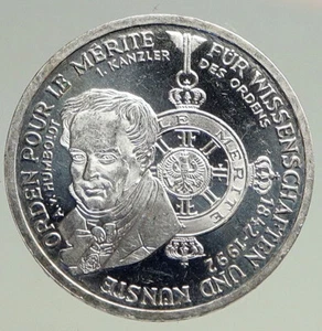 1992 D GERMANY Order of Merit Pour-le-Merité Proof Silver 10 Mark Coin i94738 - Picture 1 of 3