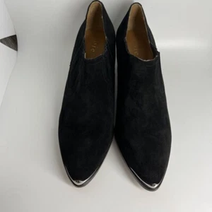 Joie Womens Baler Ankle Booties Black Cone Heels Pointed Toe Leather 7.5 EU 38.5 - Picture 1 of 10