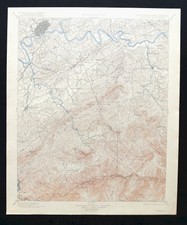 Knoxville Tennessee Raro Antigo usgs topo Mapa 1901 Sevierville Pigeon Forge