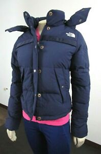 NWT Womens The North Face Forester Crop Jacket 550-Down Winter Jacket Navy $260