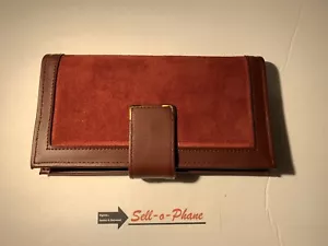 AVON VINTAGE French Purse Secretary Checkbook Wallet Burgundy Suede 1981 - Picture 1 of 6