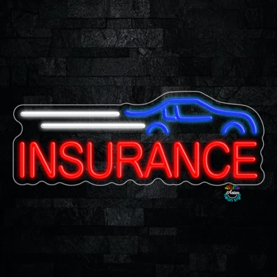 Auto Insurance LED Neon Sign 24"L x 9"H #32036 - Image 1 of 3