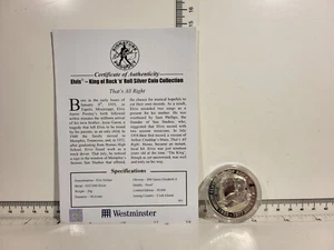 (L1074) 2007 Cook Islands - $5 Silver Proof Coin - Elvis - King of Rock'n'Roll - Picture 1 of 3