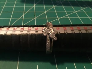 DISNEY 925 Sterling Silver Round-Cut Shaped C Z Mickey Mouse Ring Size 7.25 - Picture 1 of 9