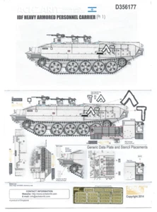 Echelon Achzarit Cruel Lady Version, IDF schwer APC Pt. 1, Aufkleber 1/35 D 356177 - Bild 1 von 3