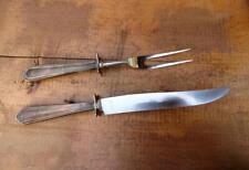 vintage WATSON Sterling Silver Handled MEAT CARVING Knife and Fork Set
