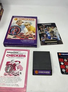 1979 Checkers Video Game Intellivision Mattel Electronics Cartridge Box - Picture 1 of 12
