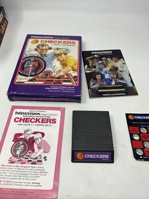 1979 Checkers Video Game Intellivision Mattel Electronics Cartridge Box - Image 1 of 4