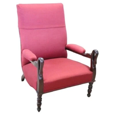Fauteuil ancien en noyer, première moitié du XIXe siècle, PARFAIT - Photo 1/4