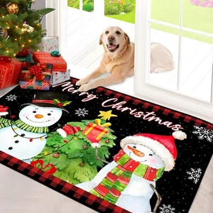 Mats Non Slip Floor 32"x47"merry Christmas Decorative Doormat Indoor Welcome - Picture 1 of 7