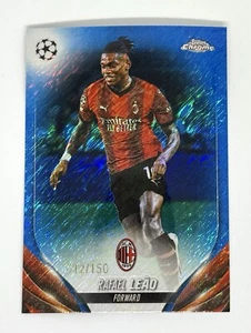 2023-24 TOPPS CHROME UEFA RAFAEL LEAO /150 BLUE SHIMMER REFRACTOR AC MILAN #13 - Picture 1 of 4