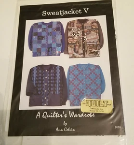 A Quilter's Wardrobe by Ann Calvin Sweatshirt Cardigan Jacket Patterns NEW - Picture 1 of 2