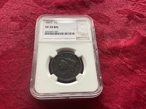 U.S. Large Cent 1837 NGC VF 20 BR - Picture 1 of 5