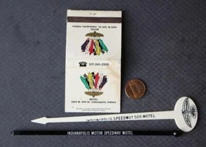 1960s Indy 500 Indianapolis Motor Speedway Motel 3 Pc Swizzle Stick set Beatles- - Picture 1 of 1