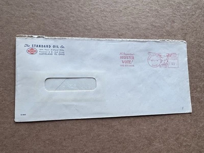 US  VOTE Thematic Meter Cover Front (09) 1952 Register Vote +Akron OH +PB173224 - Image 1 of 2