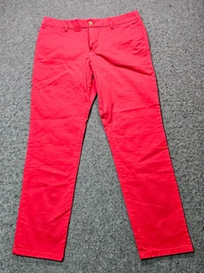 Tommy Hilfiger rote Stretch Slim Chino Hose Neu mit Etikett Damengröße 12 - Bild 1 von 15