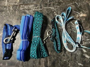 Small Dog Collar/leash Sets Lot Of 3 - Picture 1 of 4