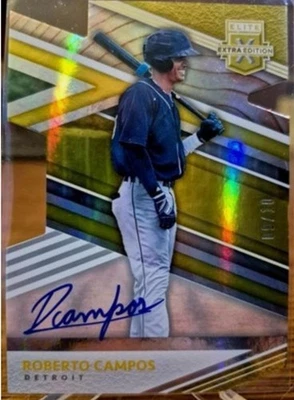 2020 ELITE EXTRA EDITION ROBERTO CAMPOS STATUS DIE CUT GOLD AUTO 9/10 - Image 1 of 2